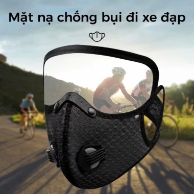 Khẩu trang kèm kính chống bụi, van thở, tháo rời, lọc bụi mịn, chống giọt 25.800 VND