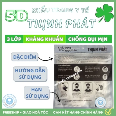 Khẩu Trang KIDS Thịnh Phát 5D - Bảo Vệ, Lọc Bụi Mịn, Kháng Khuẩn, Thoải Mái, An Toàn 8