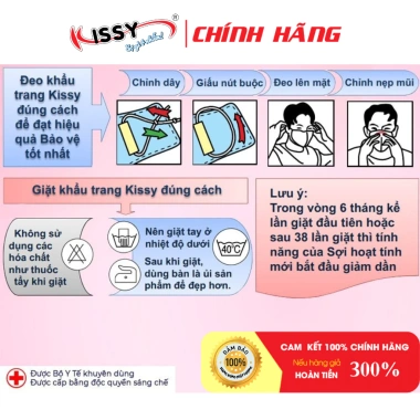 Khẩu Trang Kissy 3D Người Lớn Sợi Hoạt Tính Chống Bụi Mịn - Giá chỉ 59.000đ