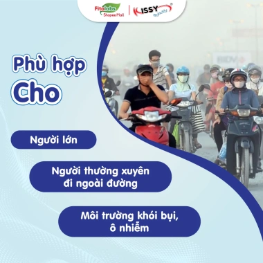 Khẩu Trang Kissy 5D Trẻ Em Chính Hãng - Sợi Hoạt Tính, Chống Bụi Mịn, Đủ Mẫu Đủ Size, Giá Ưu Đãi 57.479₫