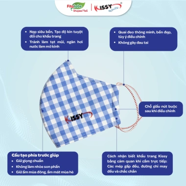 Khẩu Trang Kissy 5D Trẻ Em Chính Hãng - Sợi Hoạt Tính, Chống Bụi Mịn, Đủ Mẫu Đủ Size, Giá Ưu Đãi 57.479₫