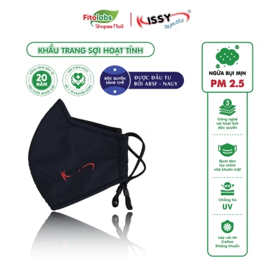 Khẩu Trang KISSY Chính Hãng 5D Người Lớn - Sợi Hoạt Tính, Chống Bụi Mịn, Đủ Size - Giá 64.350đ