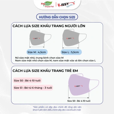 Khẩu Trang KISSY Chính Hãng 5D Người Lớn - Sợi Hoạt Tính, Chống Bụi Mịn, Đủ Size - Giá 64.350đ 8 Khẩu Trang KISSY Chính Hãng 5D Người Lớn - Sợi Hoạt Tính, Chống Bụi Mịn, Đủ Size - Giá 64.350đ 8