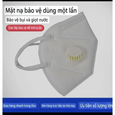 Khẩu trang KN95 Combo 10 cái van thở, chống khói độc, lọc bụi mịn - Giá 55.440 VND