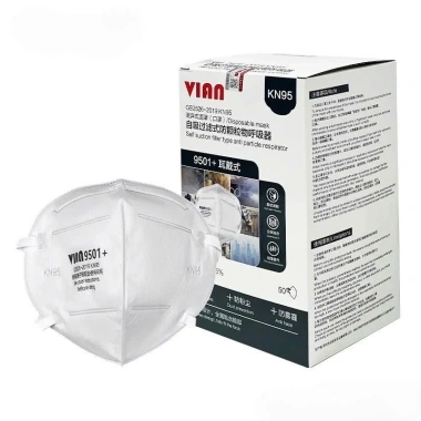 Khẩu trang KN95 dây đeo tai 9.501+ bảo vệ hô hấp, chống bụi mịn, giá chỉ 35.000 VND giảm tới 44.100 VND
