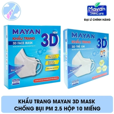 Khẩu Trang Mayan 3D Mask PM2.5 Medi Freesize N95 Hộp 10 cái chỉ 20.000đ
