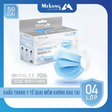 Khẩu Trang Mekong 2 Hộp 100 Chiếc Có Dây Đeo Mềm Không Gây Đau Tai - Chỉ 90.000₫ 10