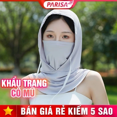 Khẩu Trang + Mũ Dây Rút Chống UV Guard P2.672 – Tiện Lợi, Bảo Vệ Nắng, Giá 57.488₫