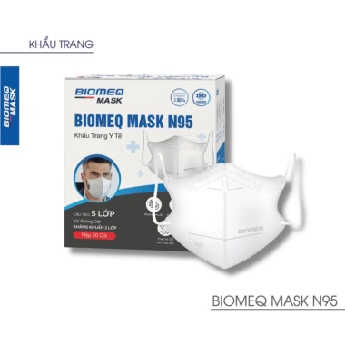Khẩu Trang N95 Biomeo 5 Lớp Lọc PM2.5 Siêu Mịn 95% - Hộp 30 Cái 25.000đ