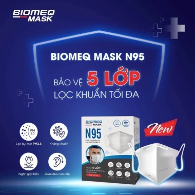 Khẩu Trang N95 Biomeo 5 Lớp Lọc PM2.5 Siêu Mịn 95% - Hộp 30 Cái 25.000đ 3 Khẩu Trang N95 Biomeo 5 Lớp Lọc PM2.5 Siêu Mịn 95% - Hộp 30 Cái 25.000đ 3