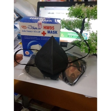 Khẩu trang N95 Đen 5 lớp kháng khuẩn, chống PM2.5, giảm giá 45k - Hộp 20 chiếc