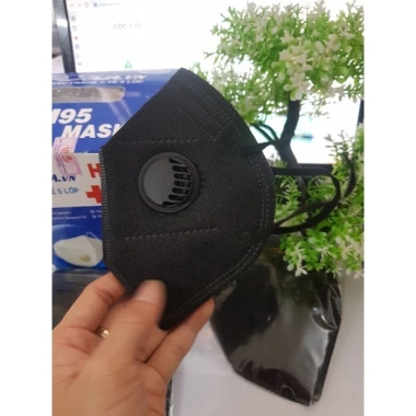Khẩu trang N95 Đen 5 lớp kháng khuẩn, chống PM2.5, giảm giá 45k - Hộp 20 chiếc