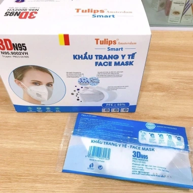 Khẩu trang N95 không van Tulips 4 lớp, chống bụi mịn, kháng khuẩn - Giảm còn 79.000đ 5