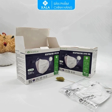 Khẩu Trang N95 Xuân Lai Không Van 80 Cái 5 Lớp Bụi Mịn Quai Đeo Mềm Mại 29.500 VND