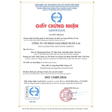 Khẩu Trang N95 Xuân Lai Không Van 80 Cái 5 Lớp Bụi Mịn Quai Đeo Mềm Mại 29.500 VND