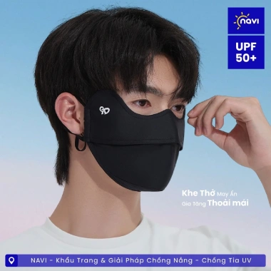 Khẩu Trang Nam Navi Vải Thun Lạnh UPF 50+ Chống UV Bảo Vệ Da Thoáng Mát Thời Trang Giá 45.000