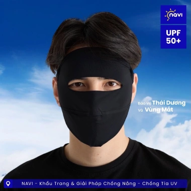 Khẩu Trang Nắng Toàn Mặt 360 Nam Giới Vải Thun UPF50+ Thoáng Không Đau Tai 25.000₫