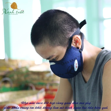Khẩu Trang NC95 Chống Ô Nhiễm Bụi Mịn Xanh Suốt - Bảo Vệ Sức Khỏe, Giá 60.000₫