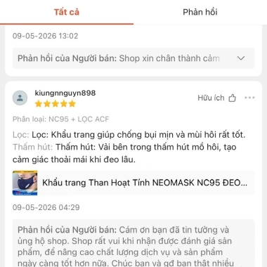 Khẩu trang NEOMASK NC95 Than hoạt tính - Đeo gáy, bảo vệ sức khỏe, giá 55.860₫ 3