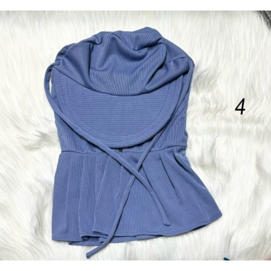Khẩu trang nón nữ chống nắng vải thun lạnh, mẩu che trán, khóa kéo, dây cột 6
