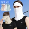 Khẩu Trang Nữ UPF50+ Vành Rộng Lụa Lạnh Thoáng Khí Chống UV Khi Đạp Xe hoặc Leo Núi