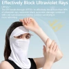 Khẩu Trang Nữ UPF50+ Vành Rộng Lụa Lạnh Thoáng Khí Chống UV Khi Đạp Xe hoặc Leo Núi 9