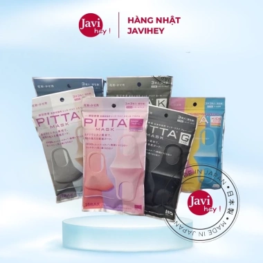 Khẩu trang Pitta Nhật Bản kháng khuẩn, chống tia UV - Bịch 3 cái giá ưu đãi