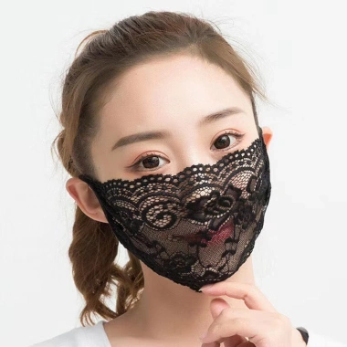 Khẩu Trang Ren Đen Nữ Chống Nắng, Thoáng Khí, Gợi Cảm - Giá 33.480₫ 2