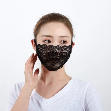 Khẩu Trang Ren Đen Nữ Chống Nắng, Thoáng Khí, Gợi Cảm - Giá 33.480₫ 3