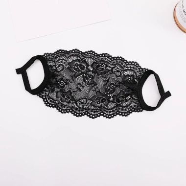 Khẩu Trang Ren Đen Nữ Chống Nắng, Thoáng Khí, Gợi Cảm - Giá 33.480₫ 6