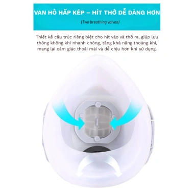 Khẩu Trang THAMES Phòng Độc Phun Sơn - Lọc Hóa Chất, Bụi PM2.5, Silicone Mềm, Van Thở Thoáng, Dây Đeo Ôm Sát - Giá 110k