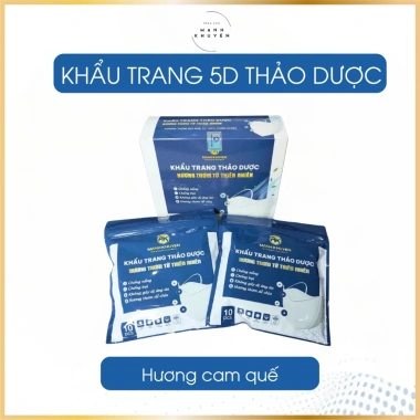 Khẩu trang thảo dược 3 lớp Mạnh Khuyên – Hương thơm, chống say xe, không đau tai 2