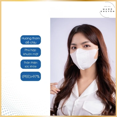 Khẩu trang thảo dược 3 lớp Mạnh Khuyên – Hương thơm, chống say xe, không đau tai 4