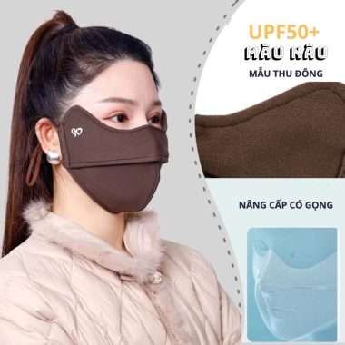 Khẩu Trang Thu Đông Nâng Cấp Chống UV, Chống Nắng, Dày Dặn, Tặng Thẻ Test UV - Giá 66k 6