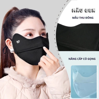 Khẩu Trang Thu Đông Nâng Cấp Chống UV, Chống Nắng, Dày Dặn, Tặng Thẻ Test UV - Giá 66k 8