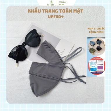 Khẩu Trang Toàn Mặt Chống UV Nắng - Lụa Băng 2 Lớp Kiểu Ninja Bảo Vệ Tối Đa 2