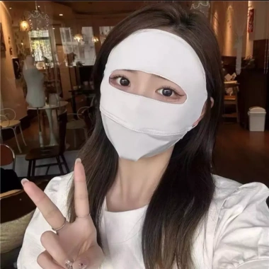 Khẩu Trang Toàn Mặt Chống UV Nắng - Lụa Băng 2 Lớp Kiểu Ninja Bảo Vệ Tối Đa 6