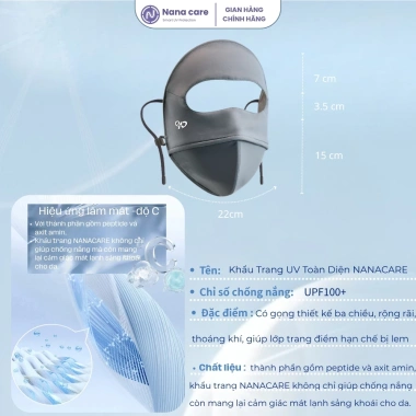 Khẩu trang toàn mặt có gọng UPF100+ Ninja 2 lớp, chống UV, mát lạnh 89k 4