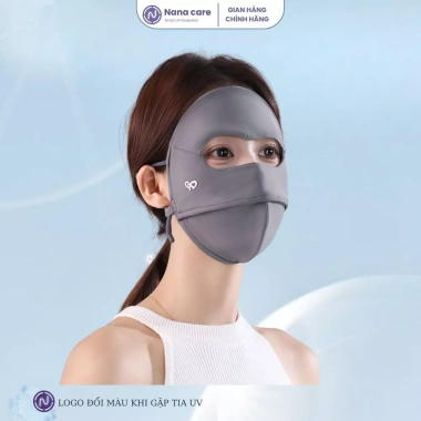 Khẩu trang toàn mặt có gọng UPF100+ Ninja 2 lớp, chống UV, mát lạnh 89k 7