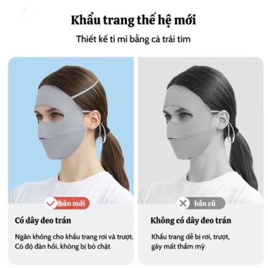 Khẩu trang toàn mặt Ninja 2 lớp UPF50+ chống 99% UV KT2 N202 - 20.000đ