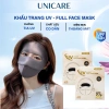 Khẩu trang toàn mặt Unicare 2 lớp vải cao cấp chống nắng UPF50+ chỉ 105.000 VND