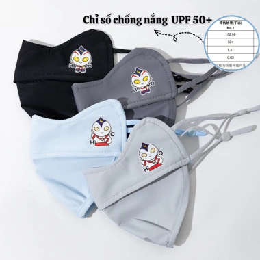 Khẩu trang trẻ em chống nắng UV thoáng khí 2 lớp, mềm mại, có nút chỉnh dây, phù hợp 3‑12 tuổi – Giá 38.000₫ 4
