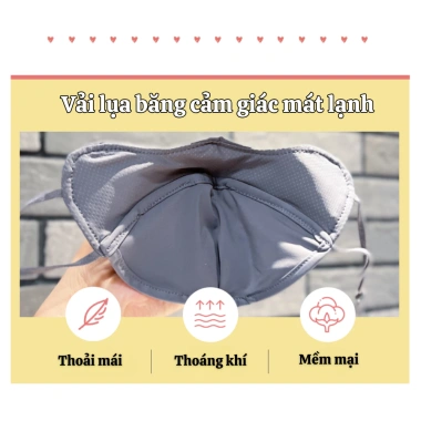 Khẩu trang trẻ em chống nắng UV thoáng khí 2 lớp, mềm mại, có nút chỉnh dây, phù hợp 3‑12 tuổi – Giá 38.000₫ 5