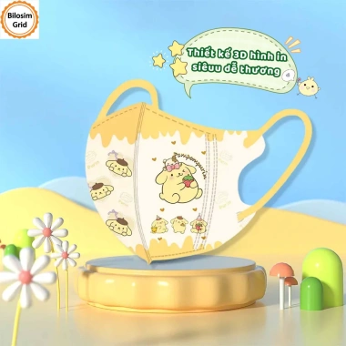 Khẩu trang trẻ em hình hoạt hình dùng một lần, đóng gói riêng lẻ, phù hợp nam nữ - Giá chỉ 8.800₫