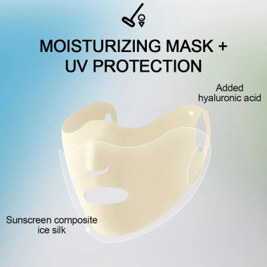 Khẩu trang UPF50+ lụa lạnh thoáng khí, nhẹ, chống nắng UV - Giá chỉ 54.000₫