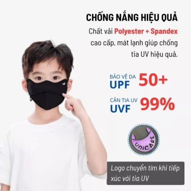 Khẩu trang UV Unicare trẻ em Proof Mask Kid chống nắng vải băng mát lạnh cho trẻ 4-12 tuổi giá 64.900 VND 2
