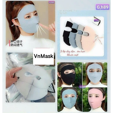 Khẩu trang UV UPF 50+ 5D nylon lót nhung giữ ấm - VNMASK giá 24.000đ 2 Khẩu trang UV UPF 50+ 5D nylon lót nhung giữ ấm - VNMASK giá 24.000đ 2