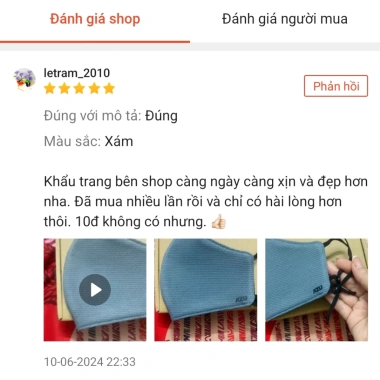 Khẩu trang vải 3 lớp Azumikichi BZ5 màu xám chì, chống nắng UV, không nẹp mũi, bảo vệ bụi mịn 8