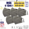 Khẩu trang vải 3 lớp Azumikichi BZ5 màu xám chì, chống nắng UV, không nẹp mũi, bảo vệ bụi mịn 10