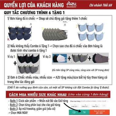 Khẩu trang vải 3 lớp Azumikichi BZ7 – Chống nắng UV, màu đen, chống mũi, giặt lại 2 Khẩu trang vải 3 lớp Azumikichi BZ7 – Chống nắng UV, màu đen, chống mũi, giặt lại 2